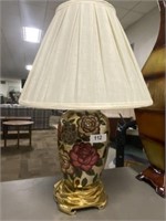Ceramic Floral Base Table Lamp