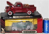 2 Diecast in Boxes 1947 MG TC & 1950 GMC Pickup