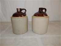 Antique Stoneware One Gal Whiskey Jugs McComb