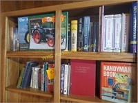 2 Shelves of Misc. Books and Tractor Calendars