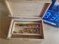 Wooden Jewelry Box with Rings