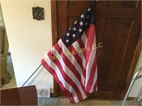 3' x 5' American Flag on pole good condition