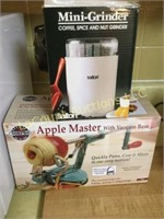 apple peeler & mini coffee nut grinder