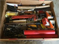 drill bits wrenches lots of misc garage items
