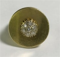 18k Gold And Diamond Circle Ring