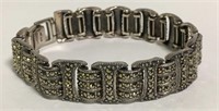 Sterling Silver And Marcasite Bracelet