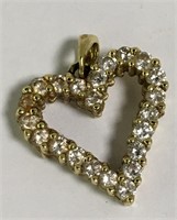 18k Gold And Diamond Heart Pendant