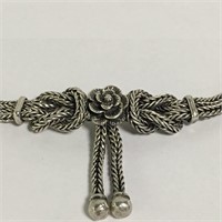 Sterling Silver Floral Bracelet