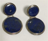 960 Sterling Silver & Blue Lapis Earrings