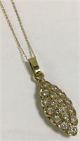 14k Gold And Diamond Pendant Necklace