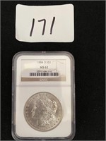 1884 O S Morgan Silver Dollar