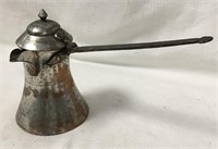 Silver Plate / Copper Tankard With Side Handle