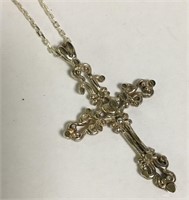 Sterling Silver Necklace With Cross Pendant