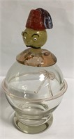 Figural Art Glass Decanter