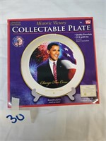 Collectors plate of President Obama never opened