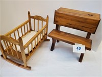 2 Pieces of doll furniture