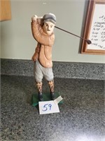 Wooden Golf Statue