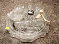 decorative glass plates , shakers etc