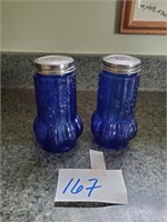 Cobalt blue salt and pepper shakers