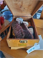 Griffin shoe shine box and items