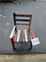 Childs red - white - blue chair