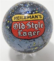Large Heileman's Old Style Lager Marble w/ Stand