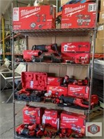 Milwaukee tools Lot. Contents full rack about 26