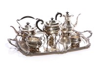 LARGE ENGLISH SILVER TEA & COFFEE SERVICE, 7,585g