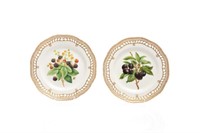 TWO ROYAL COPENHAGEN FLORA DANICA DISHES