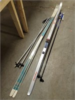 2 Sets of Cross-Country Skis and poles