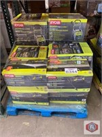 Ryobi pallet assorted tools content on the pallet