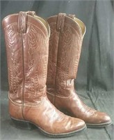 Tony Lama hand-tooled cowboy boots men's size 8D