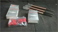Two packages of gluing clamps & solar lights