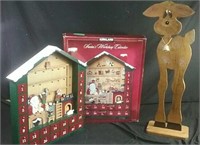Santa's workshop advent calendar & reindeer decor