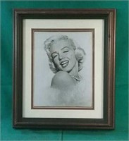 Framed Marilyn Monroe -14.5" × 12.5"