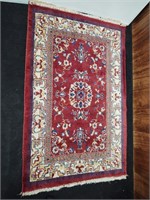 Ornate handmade oriental rug very soft