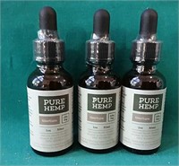 3 sealed 1oz bottles of pure Hemp oil