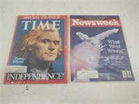 1976 Time /1986 Newsweek Challenger magazine