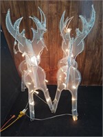 Two Lightup reindeer decorations