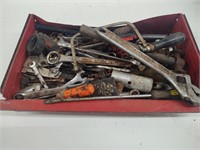 Metal tray full of tools