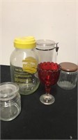 Drink dispenser, jars with lids