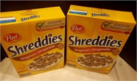 Shreddies Cereal MA 2021 2 Boxes Unopened