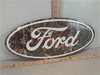 Ford camo metal sign deco