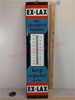 Ex-Lax porcelain thermometer sign, 36 1/8 x 8