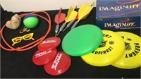 Children’s toys and lawn darts Frisbee spinner