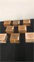 Small wooden boxes
