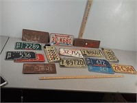 Vintage Nebraska & Kansas license plates