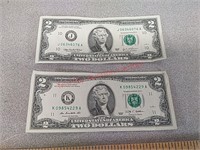 2-2 dollar bills