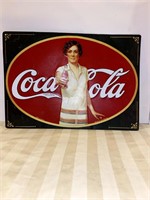 Registered Trade Mark coca -cola tin sign