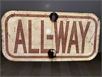 All-way road sign